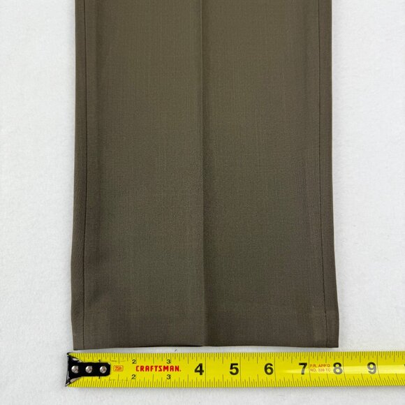 Haggar Men's Premium Comfort Slim Fit Flat Front Brown Dress Pant Size 38x30 - Picture 10 of 11